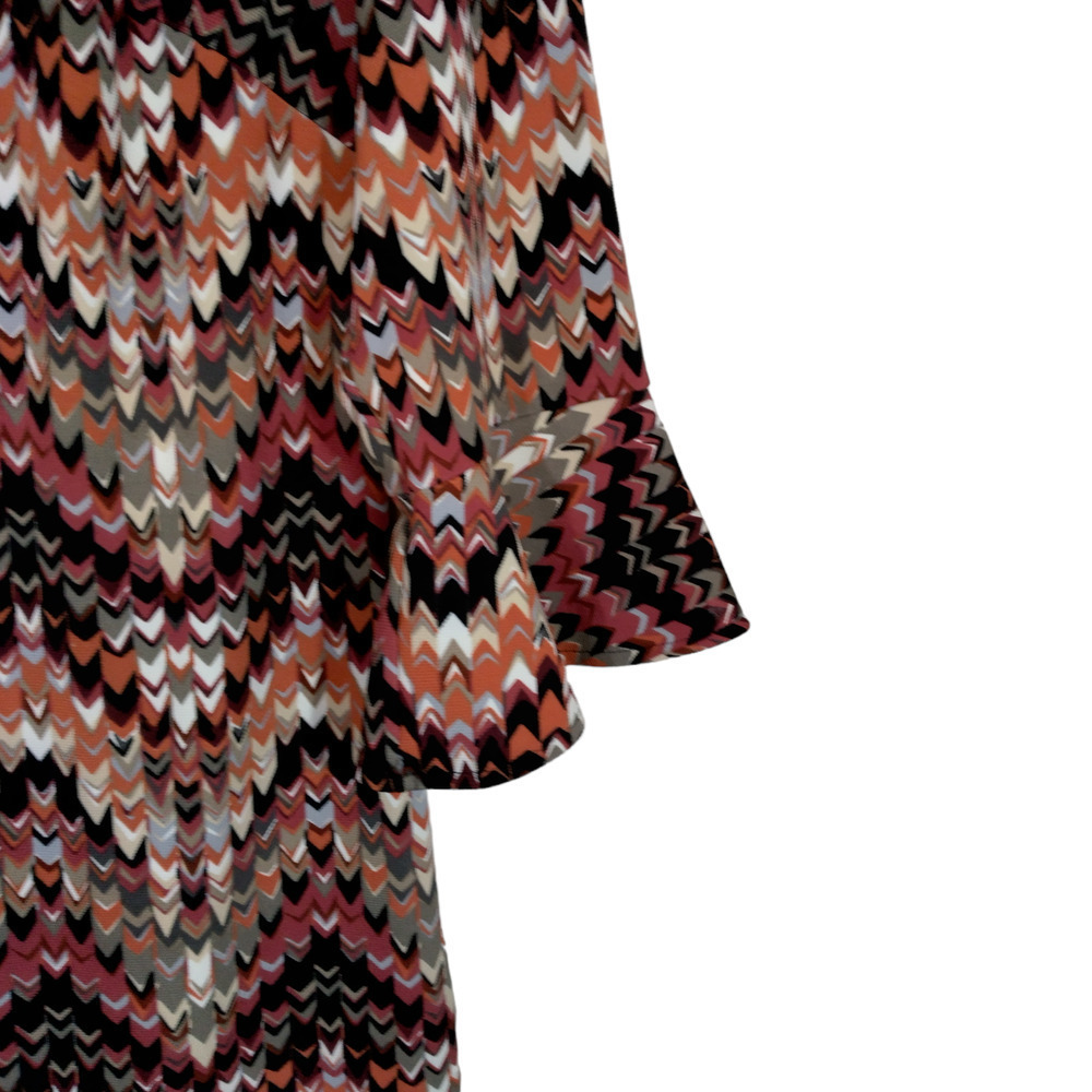 Peach Velvet Womens Dress 12P Multi Colored Pullover Career Formal Boho Stretchy - Picture 4 of 7